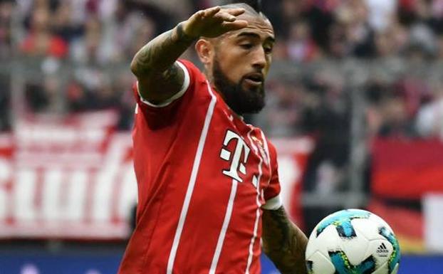 Arturo Vidal, durante un partido del Bayern. 