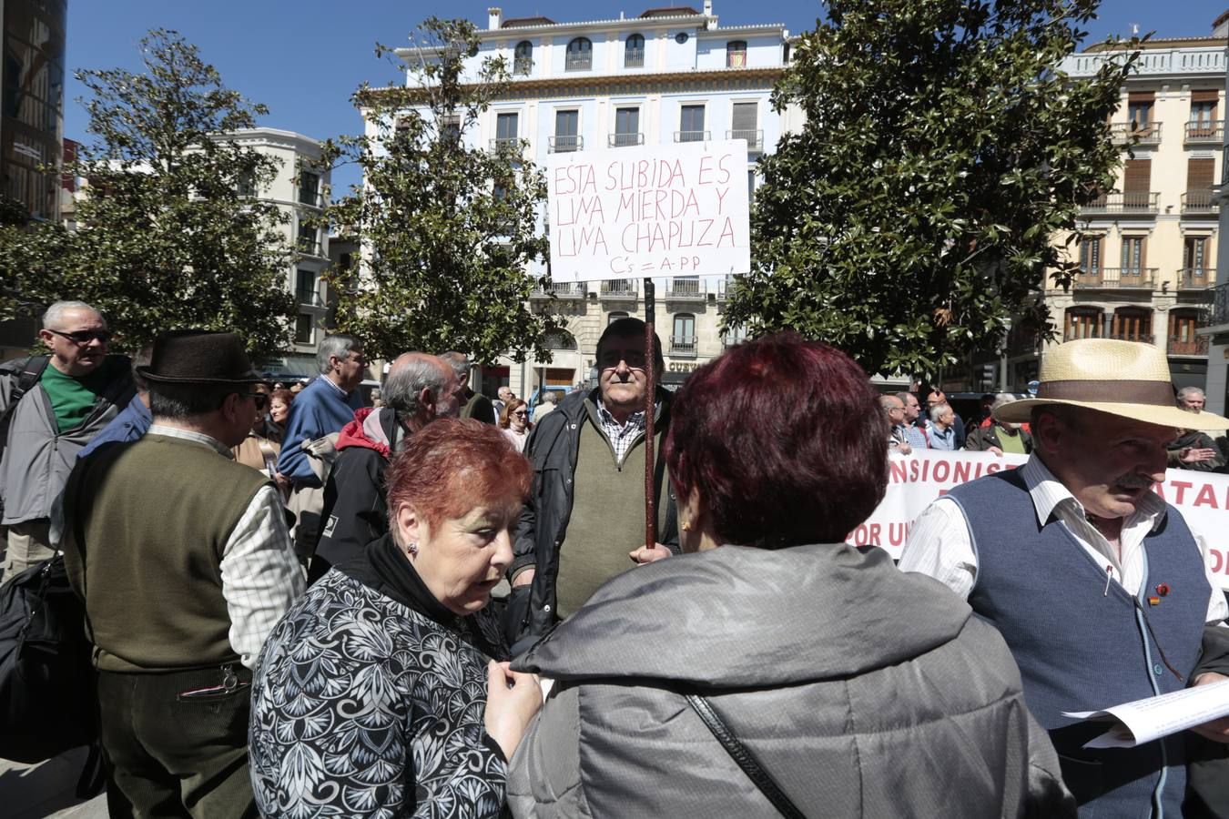 La plataforma Metropolitana de Granada por la defensa de las pensiones públicas se concentra en defensa del sistema público de pensiones