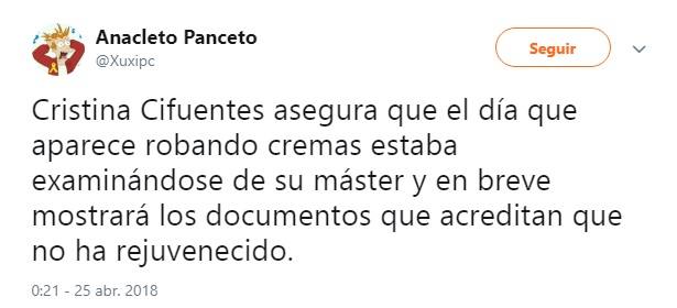 Las redes no han tardado en tirar de humor para contar lo sucedido con Cifuentes