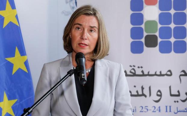 La jefa de la diplomacia europea, Federica Mogherini.