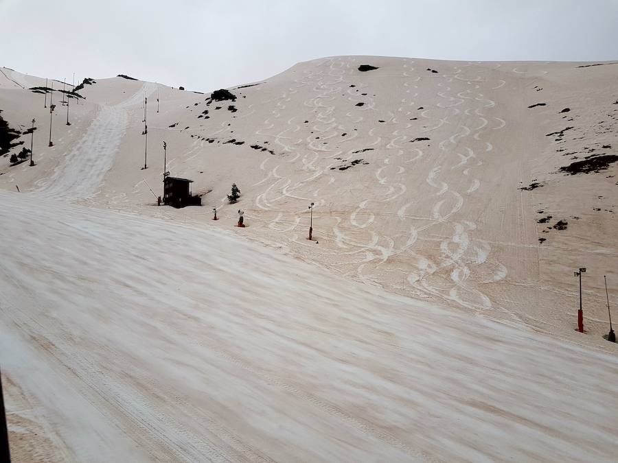 La DANA de estos últimos días ha traído aire del sur y también calima, polvo en suspensión procedente del Sáhara, por lo que muchas de las precipitaciones dejaron arena en Sierra Nevada