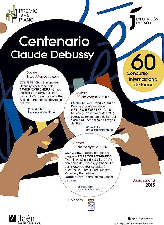 El 60 Premio Jaén de Piano homenajea al compositor francés Debussy con motivo del centenario de su muerte