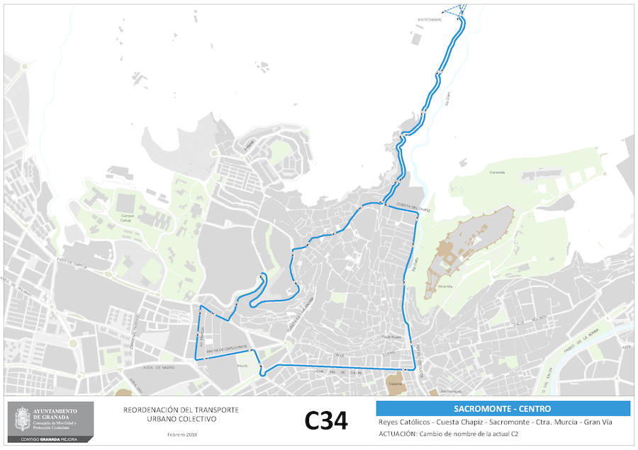 Proyecto de reordenación de líneas de autobuses de Granada