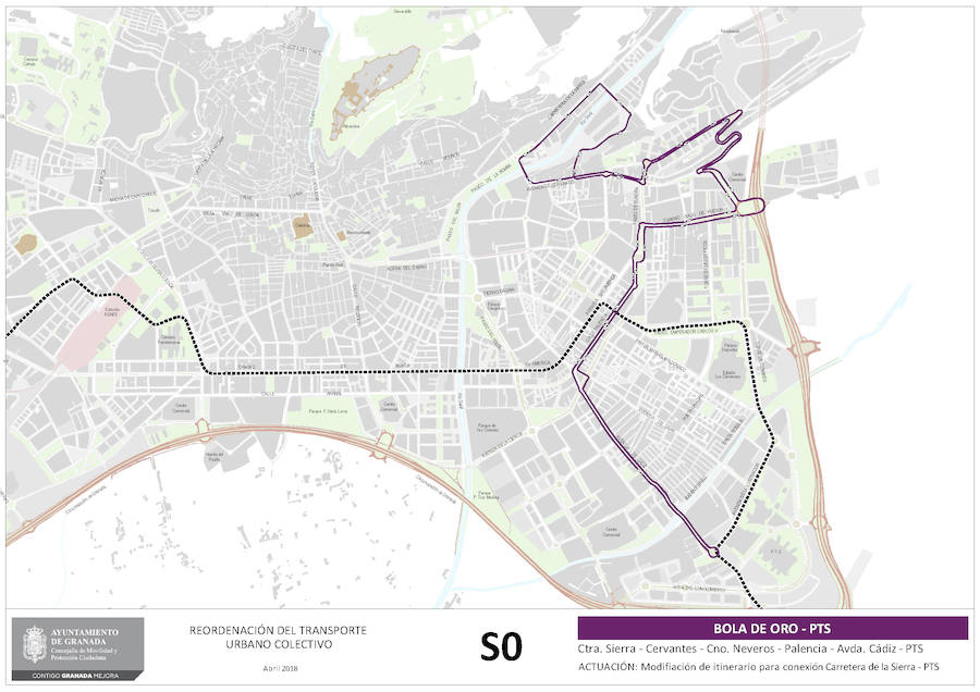 Proyecto de reordenación de líneas de autobuses de Granada