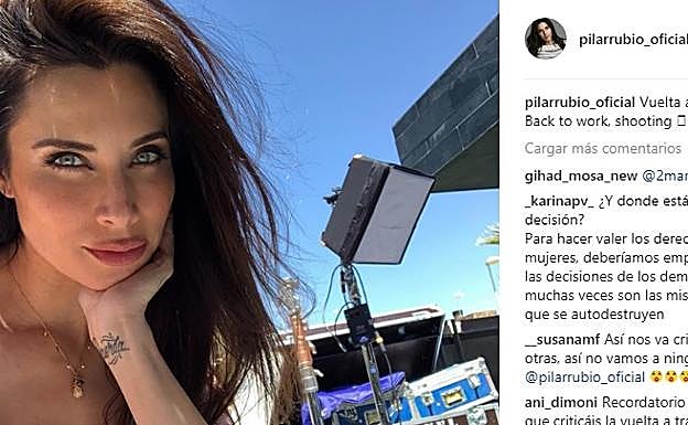 Pilar Rubio junto a su familia.