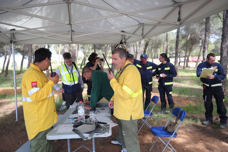 Simulacro de incendio forestal nivel uno del operativo Infoca conjuntamente con el 112