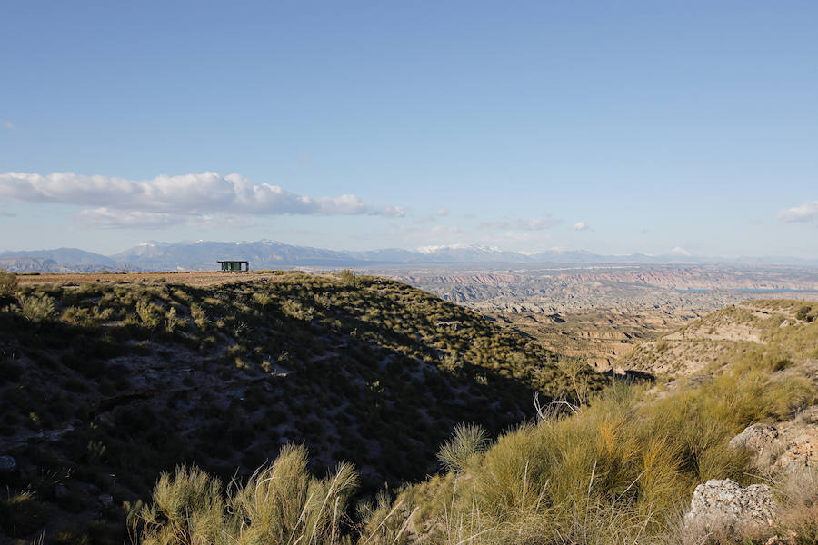 La casa del desierto ya está instalada en pleno desierto de Gorafe. Los 20 metros cuadrados albergan un dormitorio, baño, cocina y zona de estar