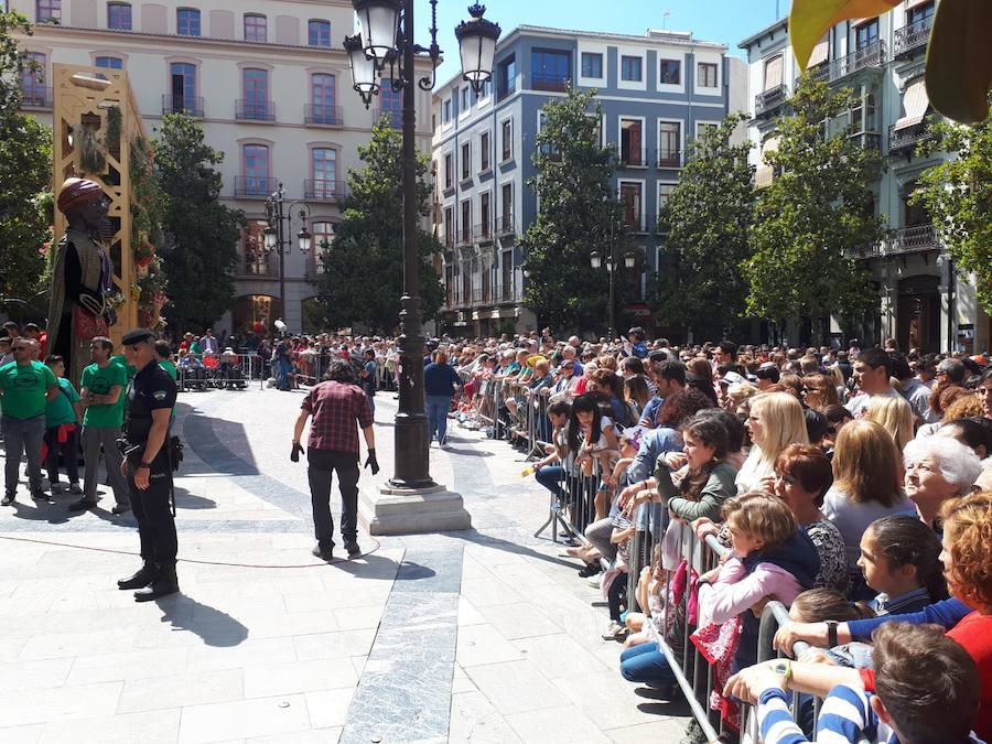 Miles de granadinos y foráneos se han acercado hasta la plaza del Carmen para acompañar a La Tarasca en su desfile por le centro de la ciudad. Puede ver más fotos del Corpus en  este enlace . 