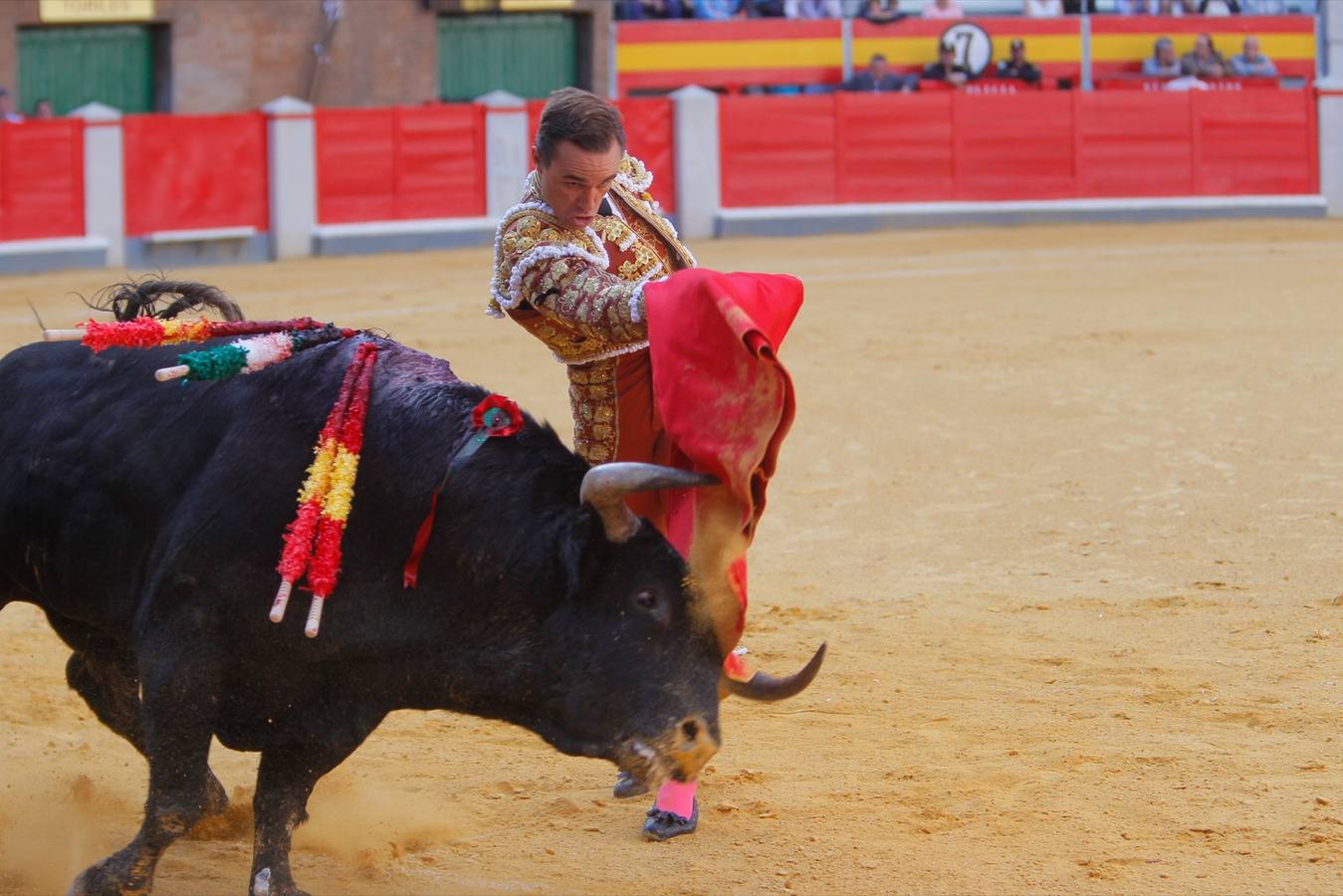 El diestro peruano Joaquín Galdós protagonizó la primera salida a hombros del serial, merced a una entregadísima actuación, en una tarde en la que Álvaro Lorenzo también rayó a buen nivel, pero perdiendo el triunfo por su mala espada. Puedes ver todas las imágenes de este Corpus pinchando en el  siguiente enlace .