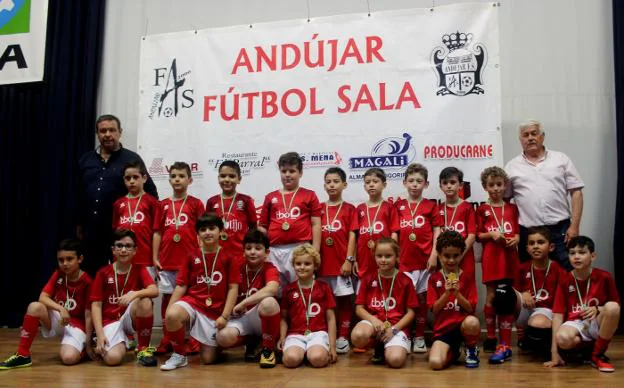 Uno de los equipos de cantera del Andújar FS.