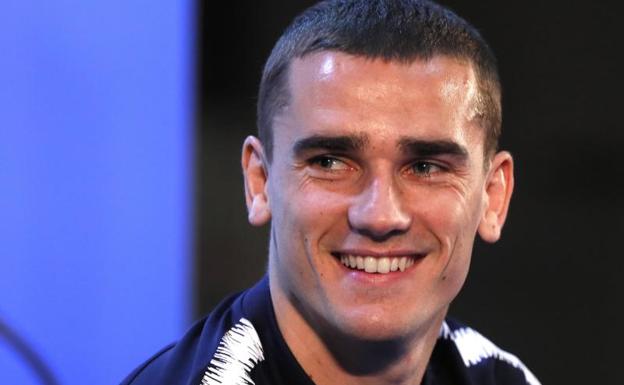 Antoine Griezmann, durante la rueda de prensa ofrecida este mediodía.