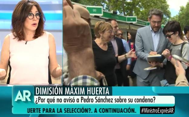 El inesperado 'palo' de Ana Rosa Quintana a Màxim Huerta tras su dimisión