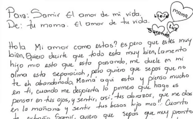 «Mamá no te ha abandonado», la conmovedora carta a su hijo tras ser separados por Trump