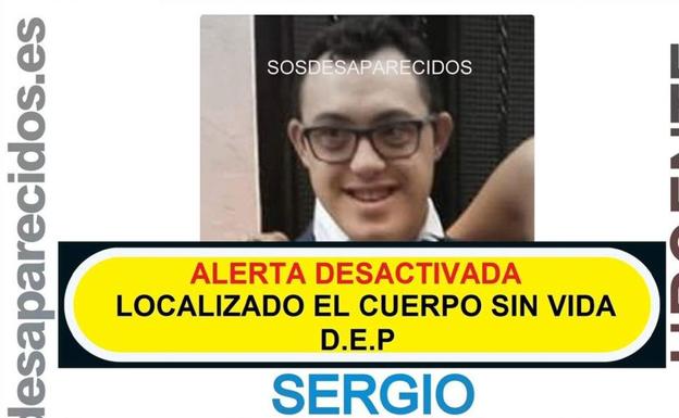 Hallan muerto a Sergio, el chico de 25 años con síndrome de Down desaparecido