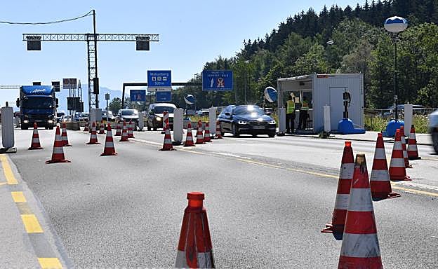 Controles en la frontera entre Alemania y Austria.