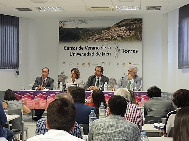 De izquierda a derecha, Diego Montesinos, Dolores Delgado, Juan Gómez y Baltasar Garzón.