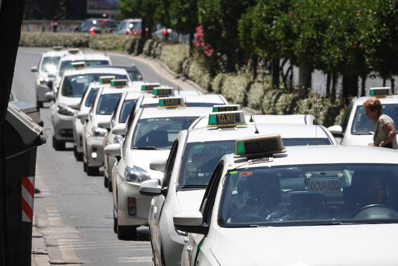 Ha tenido lugar una «marcha lenta» que ha atravesado la avenida Andalucía, Gran Vía y ha llegado hasta el Palacio de Congresos