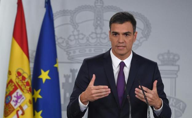 Pedro Sánchez comparece ante los medios tras el Consejo de Ministros.