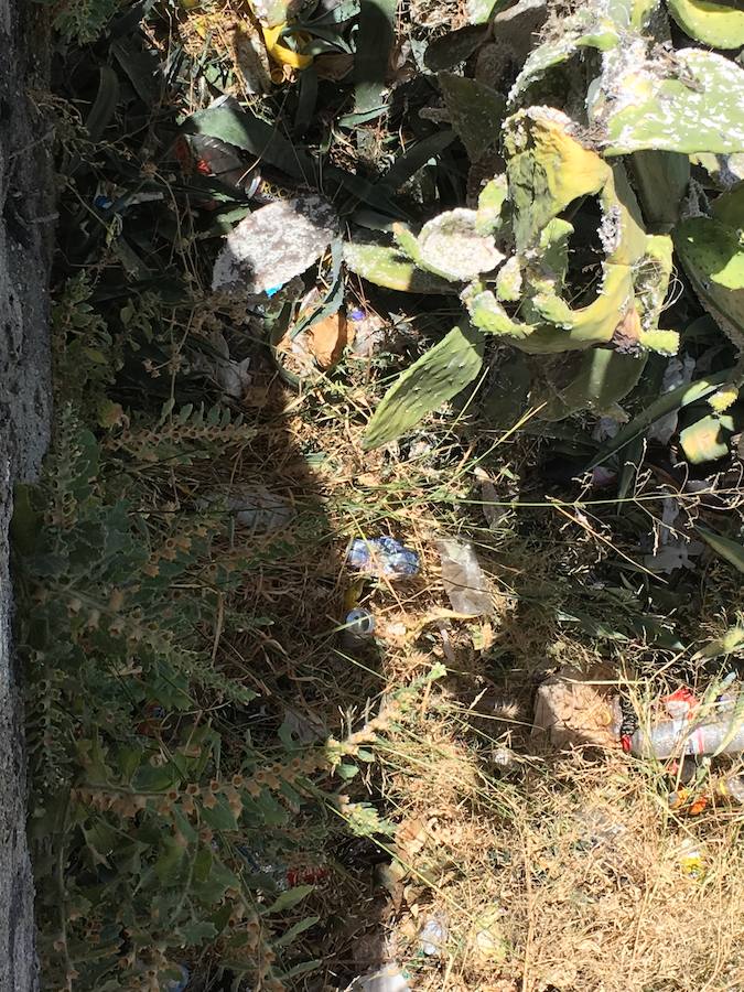 Las pintadas siguen ensuciando el barrio, pese a la disminución tras la puesta en funcionamiento de las cámaras de vigilancia. Los botellones ensucian algunos de los 'ángulos muertos' de este sistema.