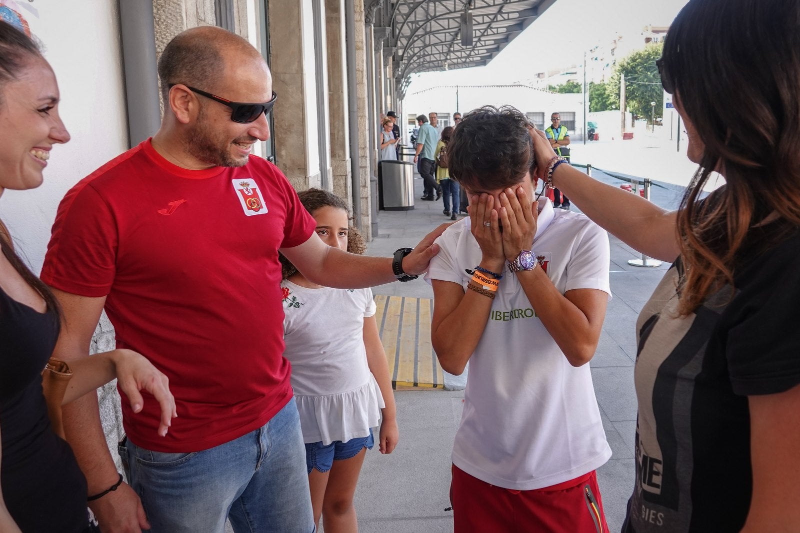 Este ha sido el recibimiento a la medallista.