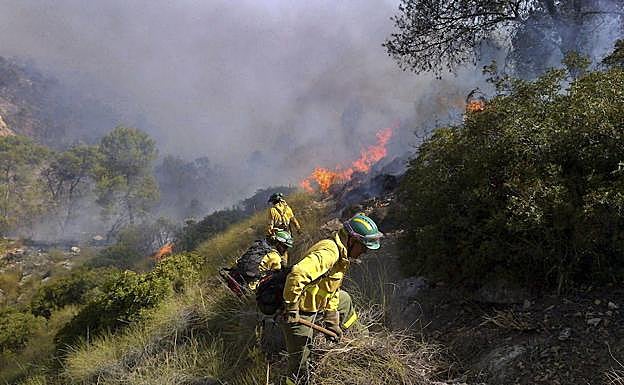 Imagen de archivo de un incendio en Jaén.