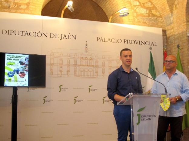 Francisco Manuel Ruiz y Manuel Fernández, durante la presentación de Expohuelma.