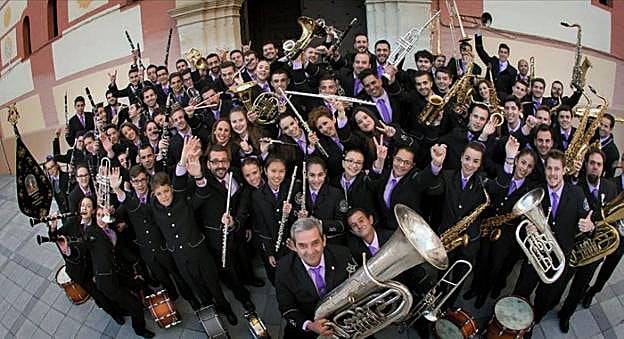 Miembros de la Asociación Músico Cultural San Sebastián de Padul. 
