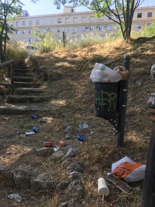 Basura en el monte de 'El Neveral'.