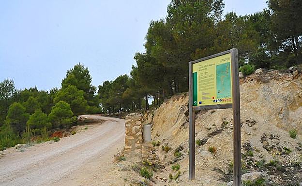 Carril de acceso al sendero 