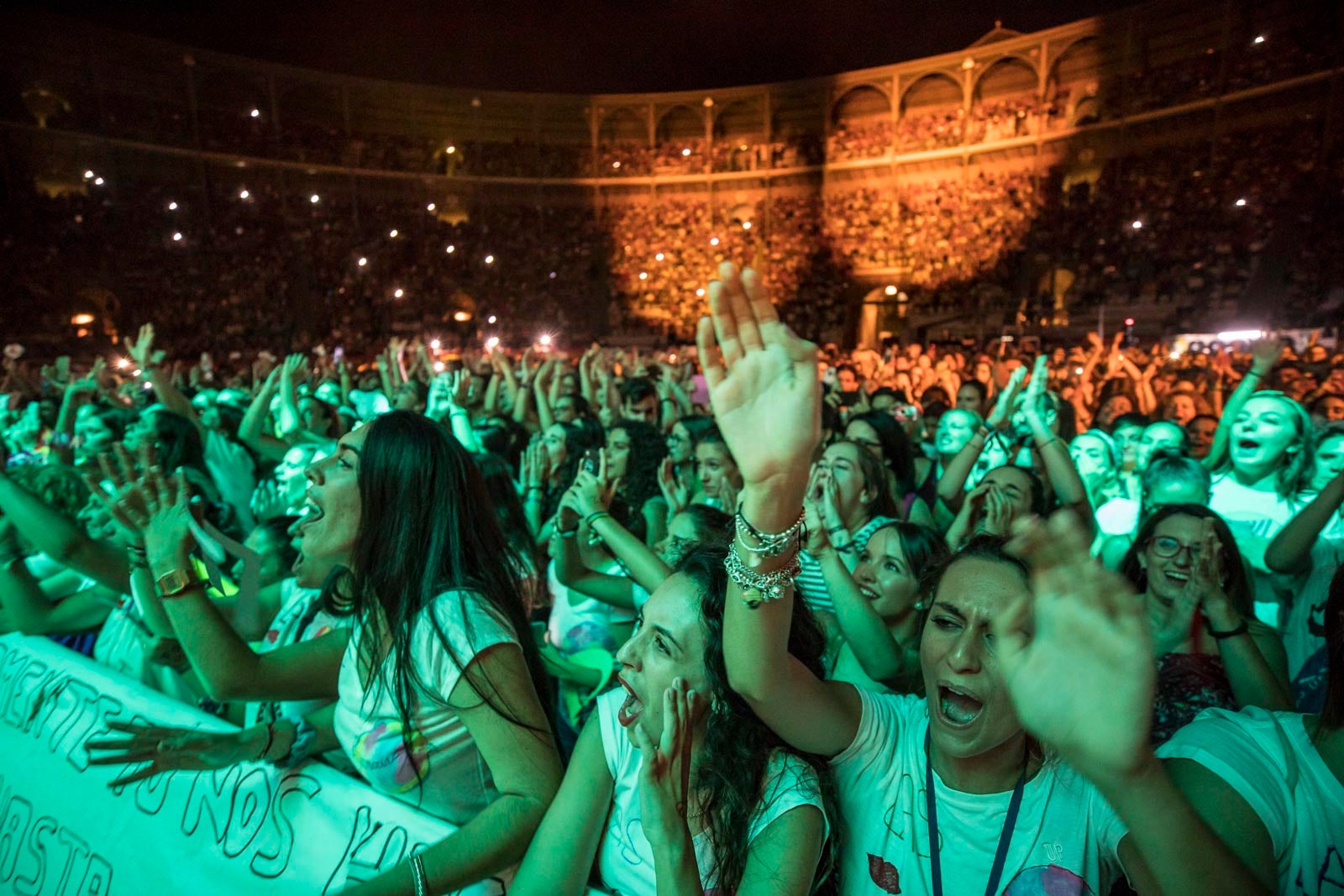 Un público entregado recibe a Pablo Alborán en el escenario granadino