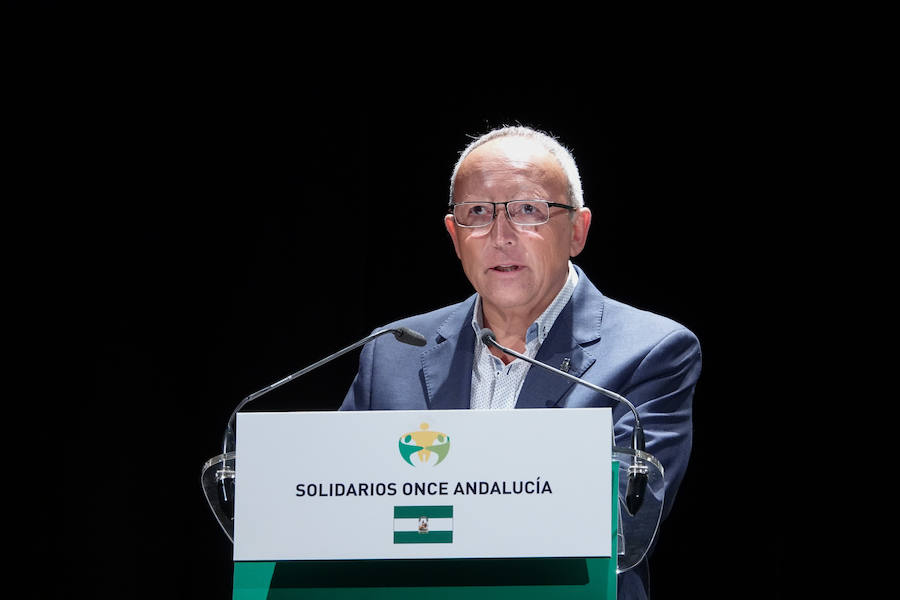 Granada acogió este martes por primera vez la gala de entrega de los Premios Solidarios ONCE, la máxima distinción institucional que otorga la Organización Nacional de Ciegos Españoles en Andalucía a iniciativa de su consejo territorial