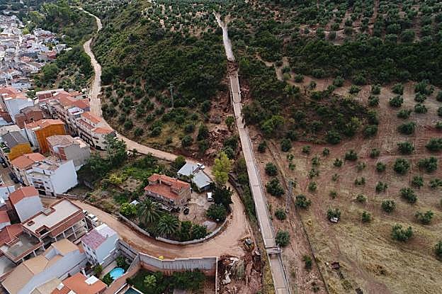 Zona afectada por las precipitaciones.