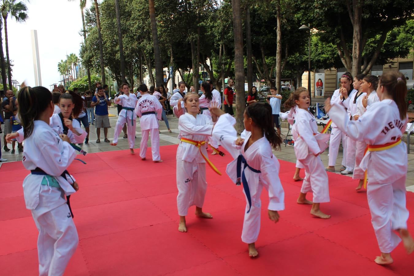 Miles de almerienses participan en la actividad 'Mueve la calle: actívate' que ha permitido practicar 24 disciplinas deportivas durante cuatro horas