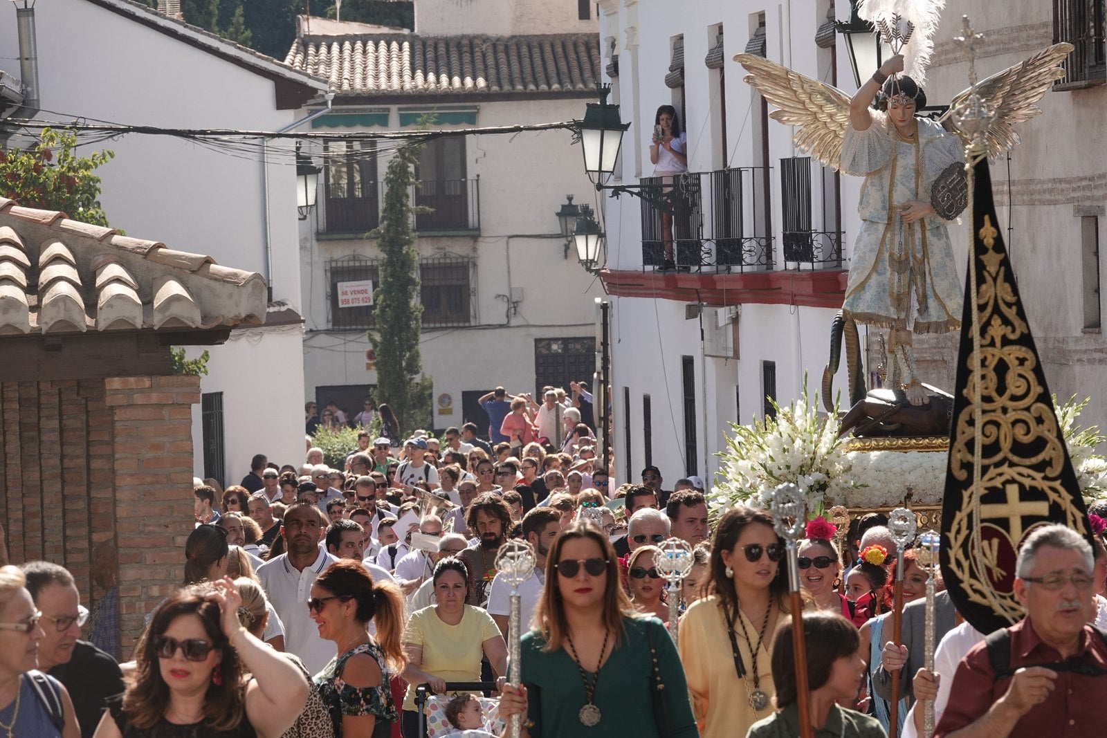 Romería desde la Iglesia del Salvador hacia el Cerro de San Miguel