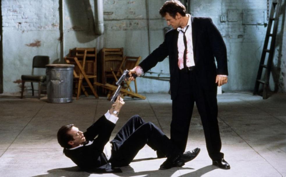 Buscemi y Keitel se apuntan en una escena de 'Reservoir Dogs'.