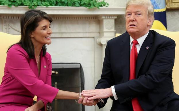 Nikki Haley deja vacante el puesto de embajadora en la ONU