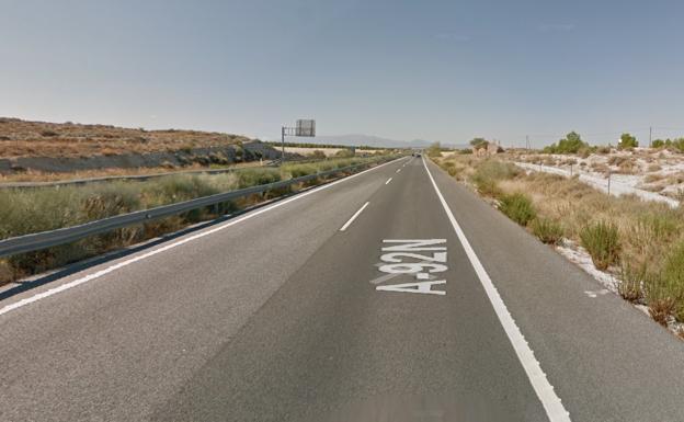 La carretera donde se ha producido el accidente a la altura Cúllar.