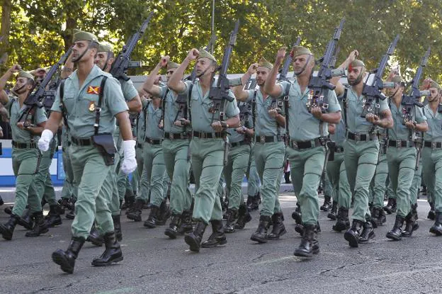 Unidades de La Legión durante un desfile.