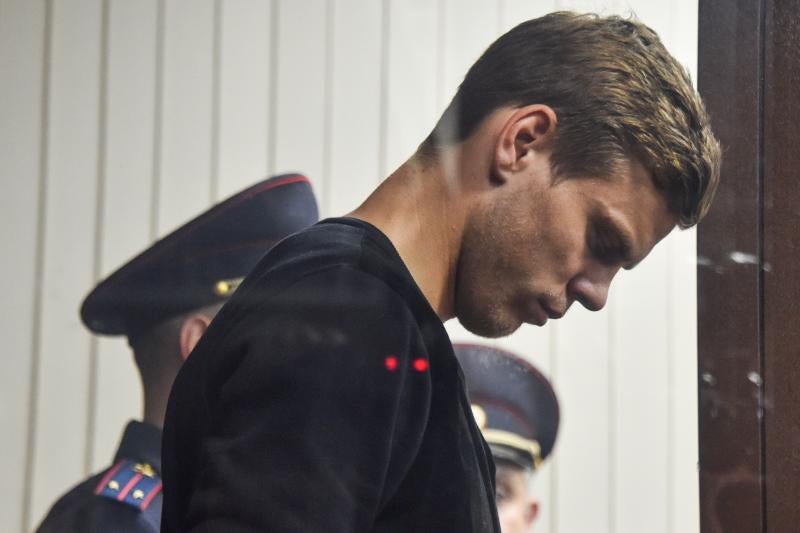 Kokorin, durante el juicio.