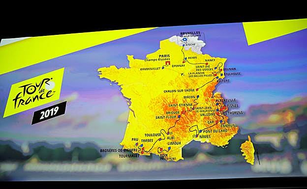 Así es el recorrido del Tour de francia 2019. 