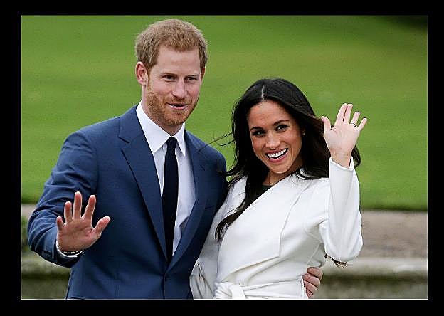Enrique y Meghan Markle, tras anunciar su embarazo. 