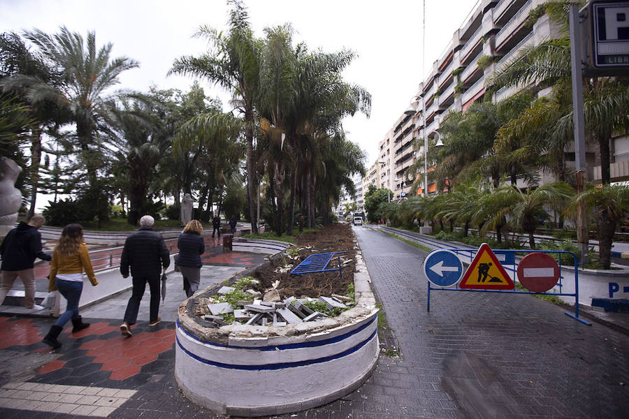 En apenas dos meses, «para Navidad» según la alcaldesa Trinidad Herrera, el paseo marítimo del Altillo, un lugar emblemático para Almuñécar, estrenará nueva imagen