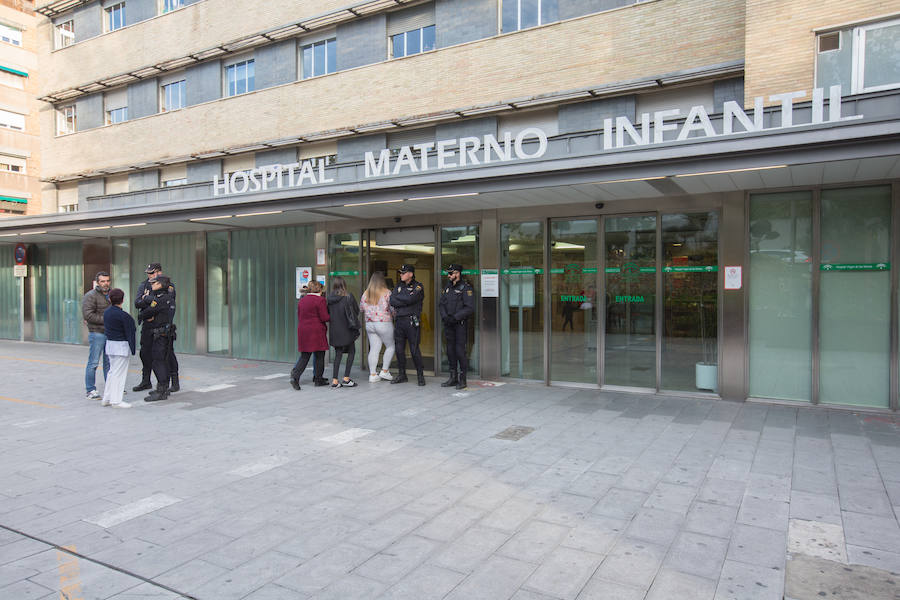 Desde que tuviera lugar el suceso en la mañana de este martes, hay una importante presencia policial en el Materno