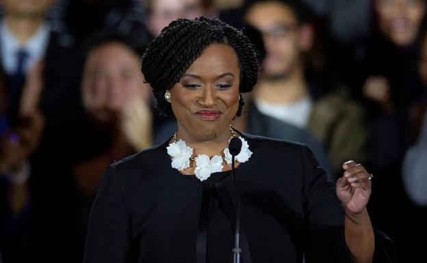 La congresista electa de los Estados Unidos Ayanna Pressley.