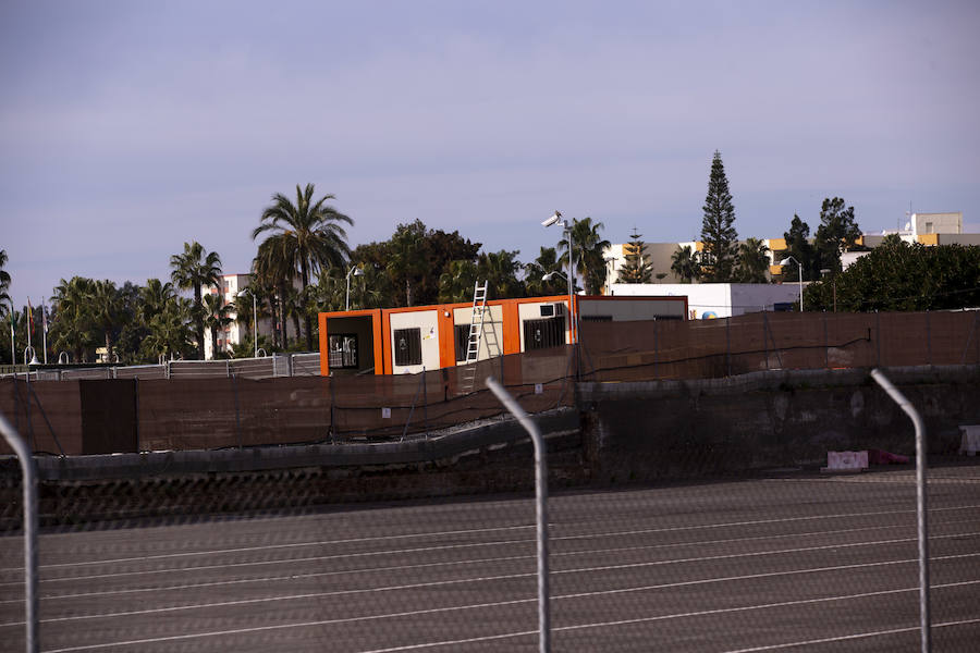 Algunos de los módulos ya podían verse ayer