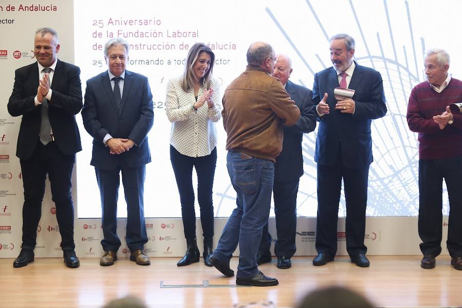 La presidenta de la Junta, Susana Díaz, ha presidido este jueves el 25 aniversario de la Fundación Laboral de la Construcción de Andalucía