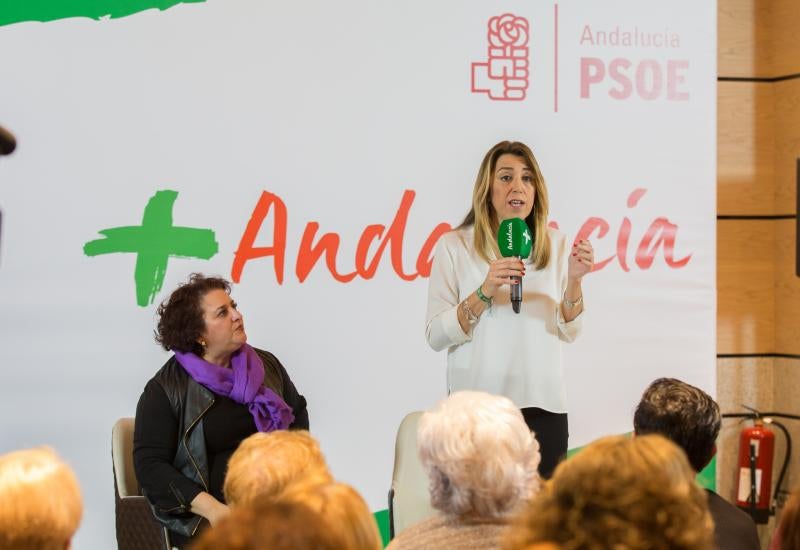 La presidenta de la Junta ha visitado Granada este 25-N en plena campaña electoral