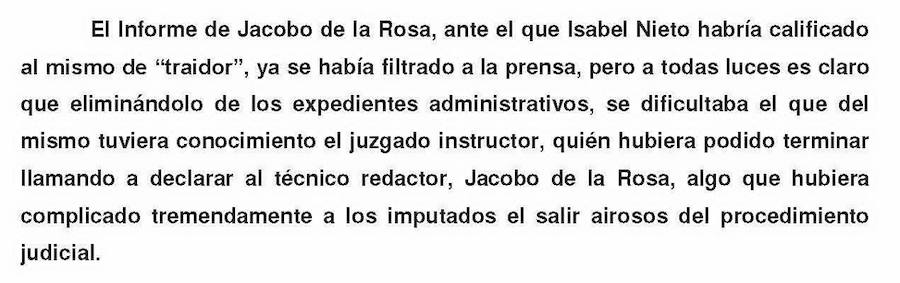 La Udef advierte de que el informe comprometido se sacó del expediente para «dificultar» la investigación del juzgado en 2013.