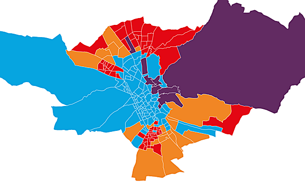 Así ha cambiado el voto en la capital de Granada, barrio a barrio