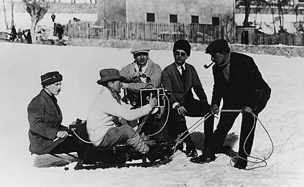 Una imagen del rodaje de la película